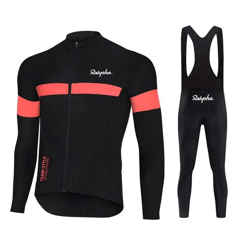 

New Long Sleeve 2024 Team Autumn Cycling Jersey Set Ropa Ciclismo Men Bicycle Clothing Suit Ralvpha Jerseys Road Bike Uniform