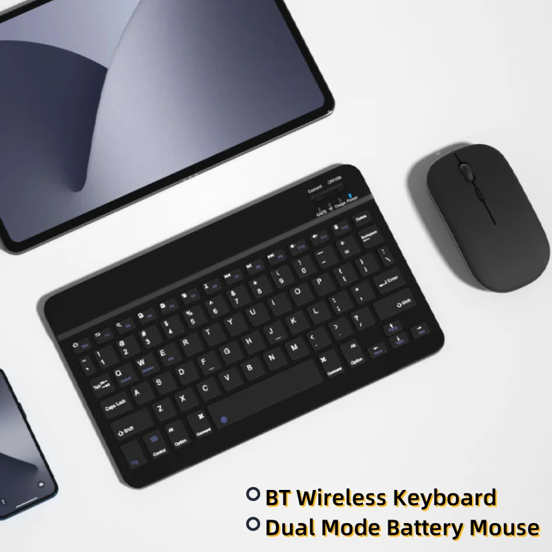 Wireless Keyboard Mouse Set Dual Mode Mouse Bluetooth-Compatible Keyboard Set Rechargeable For Tablet PC Laptop Macbook wireless keyboard mouse set