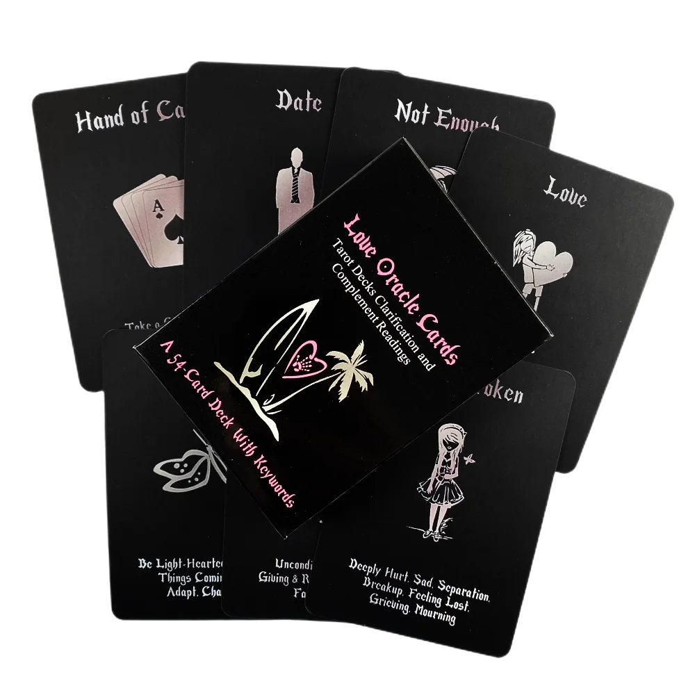 Island Time Love Oracle Cards Black Tarot Card Divination Board Game Party Deck 3
