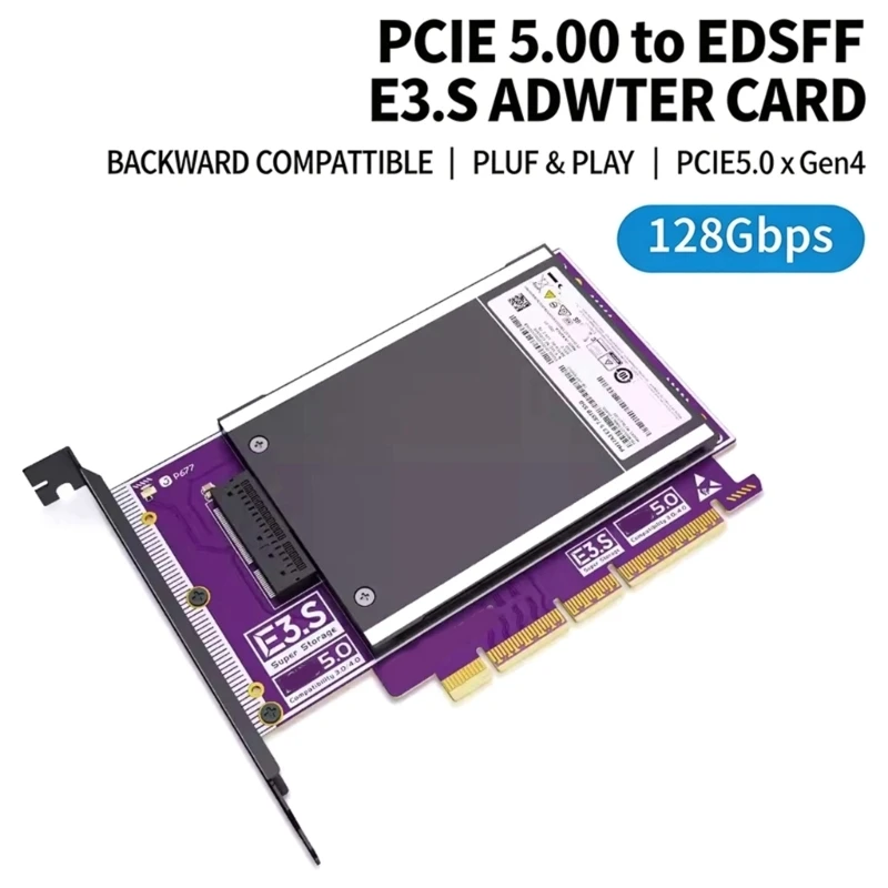 원활한 드라이브 통합 및 속도 향상을 위한 고급 PCIe5.0 EDSFF E3.S 변환기