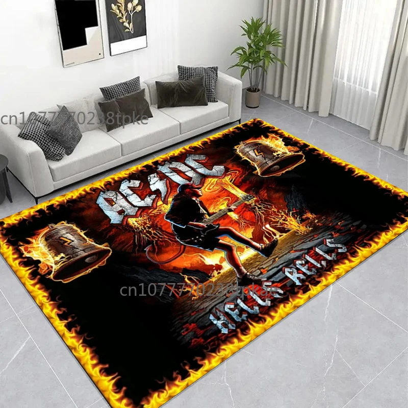 

Rock Roll A-C-D-C Large Carpet,Retro Creative Living Room Bedroom Sofa Area Rug,home Decor,Floormats,bath Mat