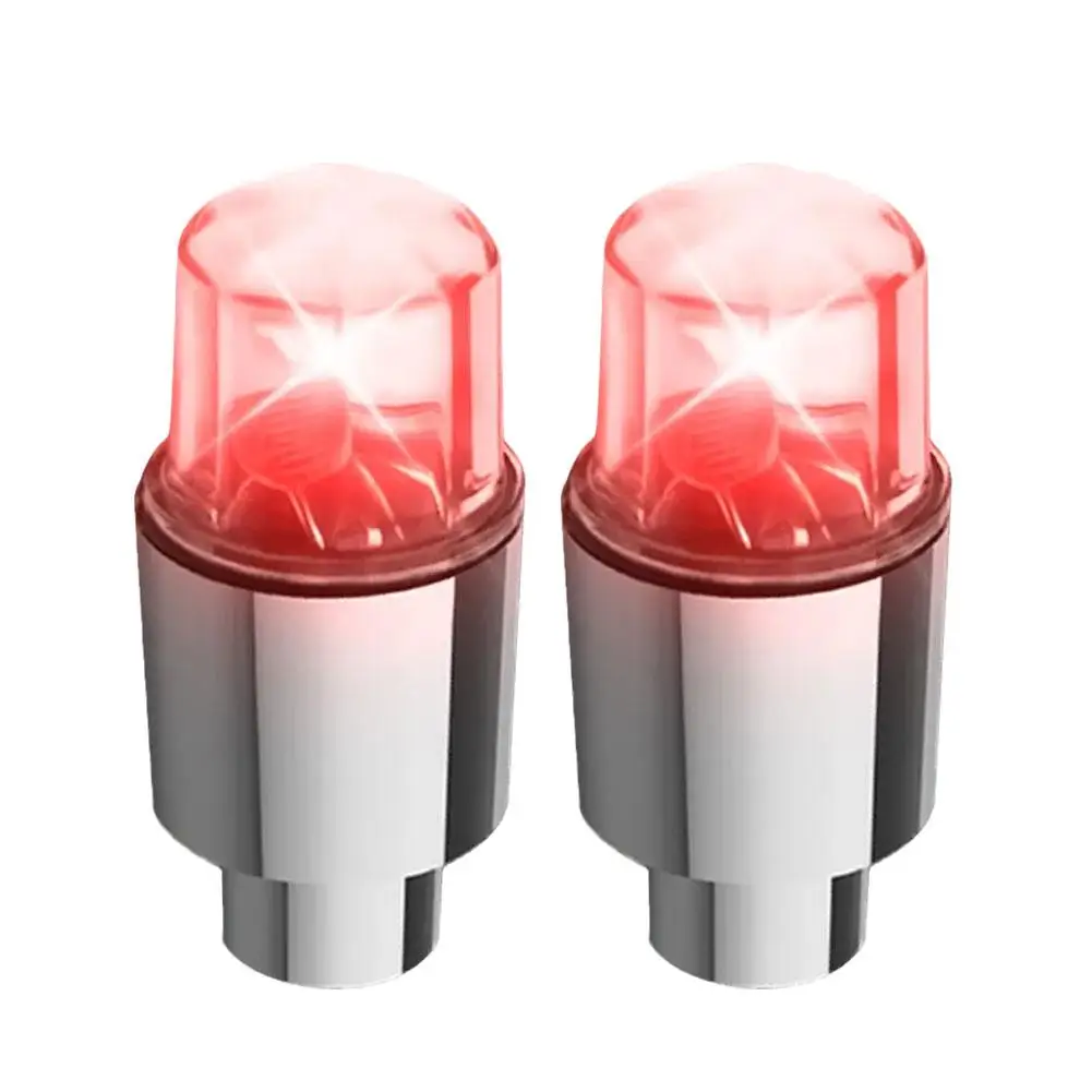 2PCS Colorful LED Wheel Light Valve Caps