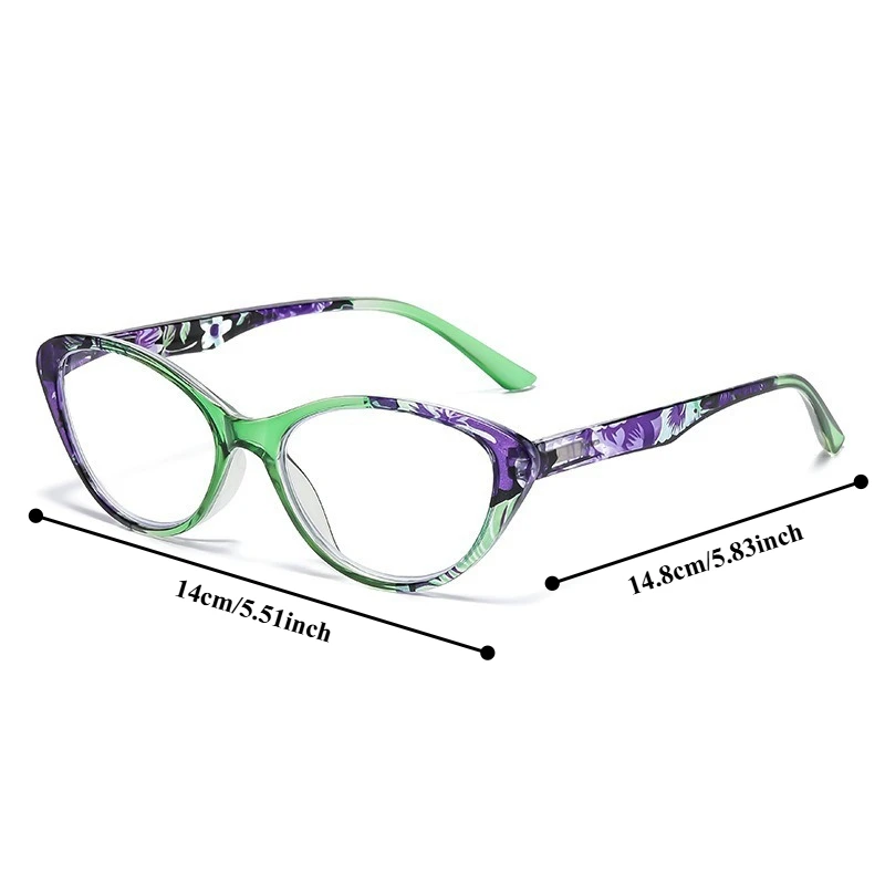 Reading Glasses For Women/Men-Blue Light Blocking Computer Reader Cat Eye Frame Trendy Fashion Clear Lens Fake Eyeglasses - 5