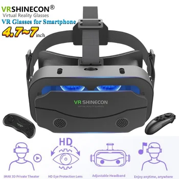G13 IMAX pantalla gigante gafas de realidad Virtual 3D Google caja de cartón casco VR para teléfono de 4,7-7 ", compatible con reproductor de controlador de juego