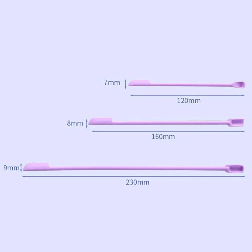 3Pcs Lengthened Silicone Scraper Double-head Cosmetic Jam Deep Bottle Scraper Product Silicone Mini Spatula Set Kitchen