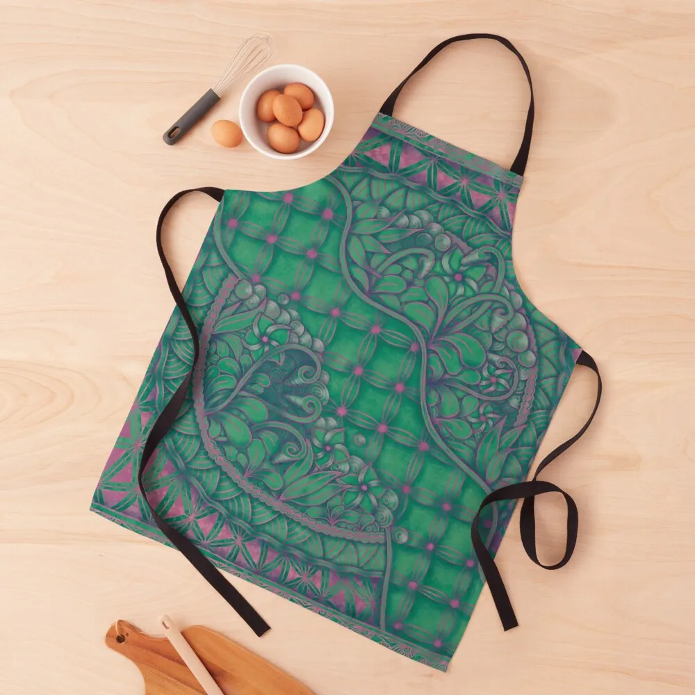 

Fantasie_Green/Fuchsia Apron Useful Things For Kitchen Women'S Dress Kitchen Household Items