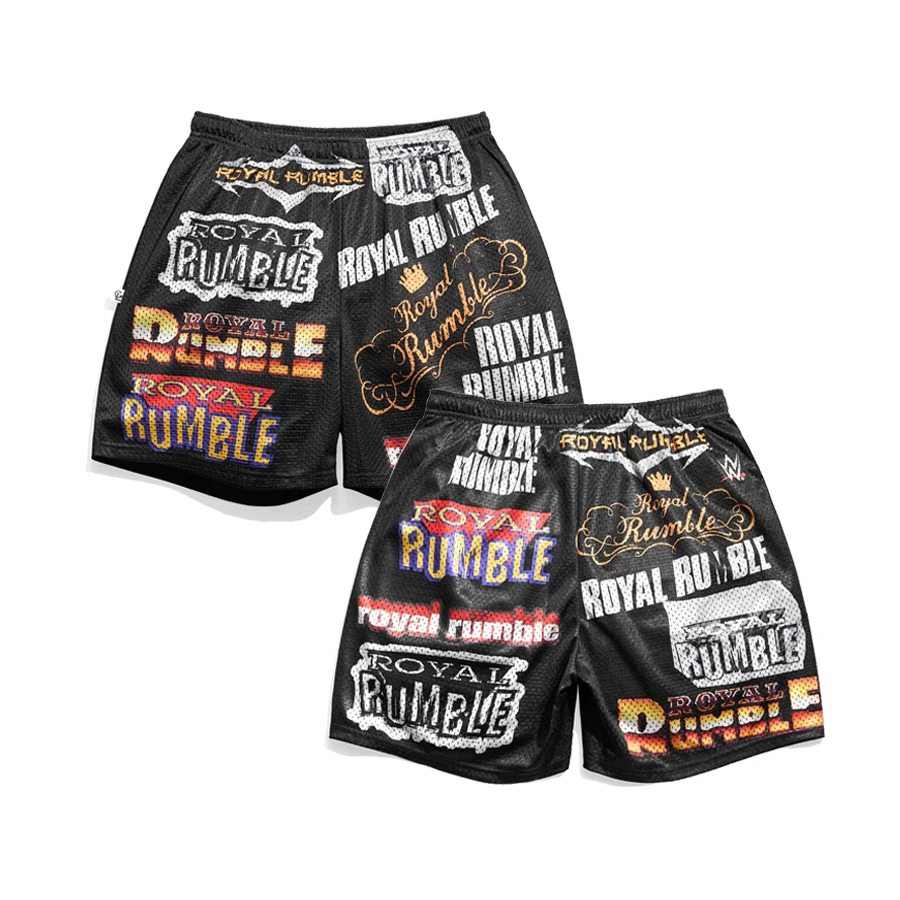 Retro Shorts Men Women Kids NWO Wolfpac Wolf Shorts Royal Rumble Breathable Quick-Drying Oversized Daily Beach Casual