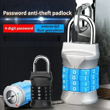 4-digit  Mini Digits Lock Number Password Combination Padlock Safety Travel Security Lock for Luggage Lock Padlock Gym 1
