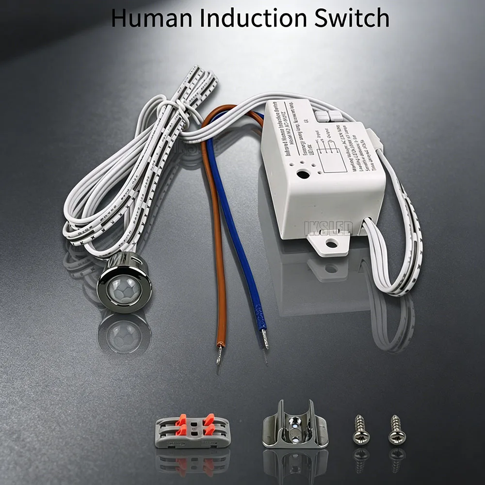 Detachable Motion Sensor Switch for Automatic Lighting, Surface Mount, 100W, 165-265V