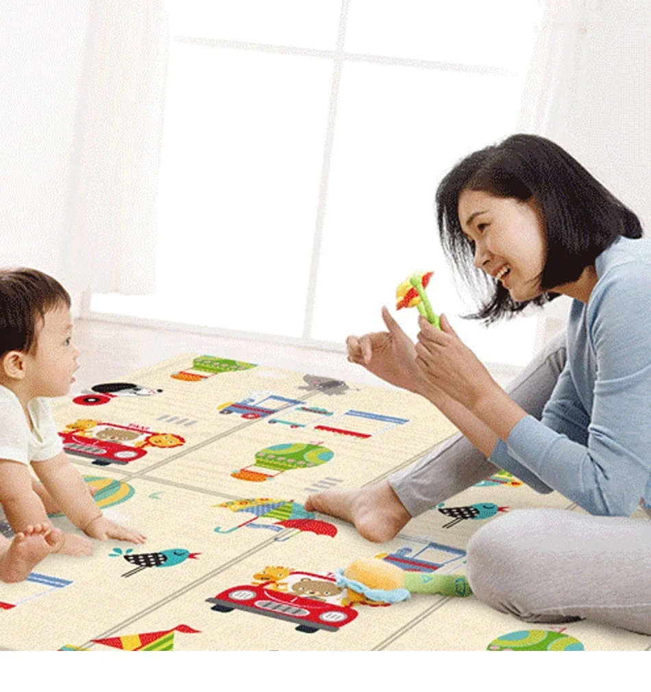 Activities mat for baby Foldable Play Mat Double-Sided Cartoon Pattern Waterproof Carpet for Child Safety Rug