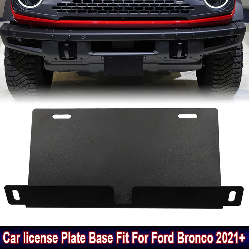 

Car Accessories license Plate Base Frames Aluminum Auto Front license Plate Base Fit For Ford Bronco 2021 2022 Easy Installation
