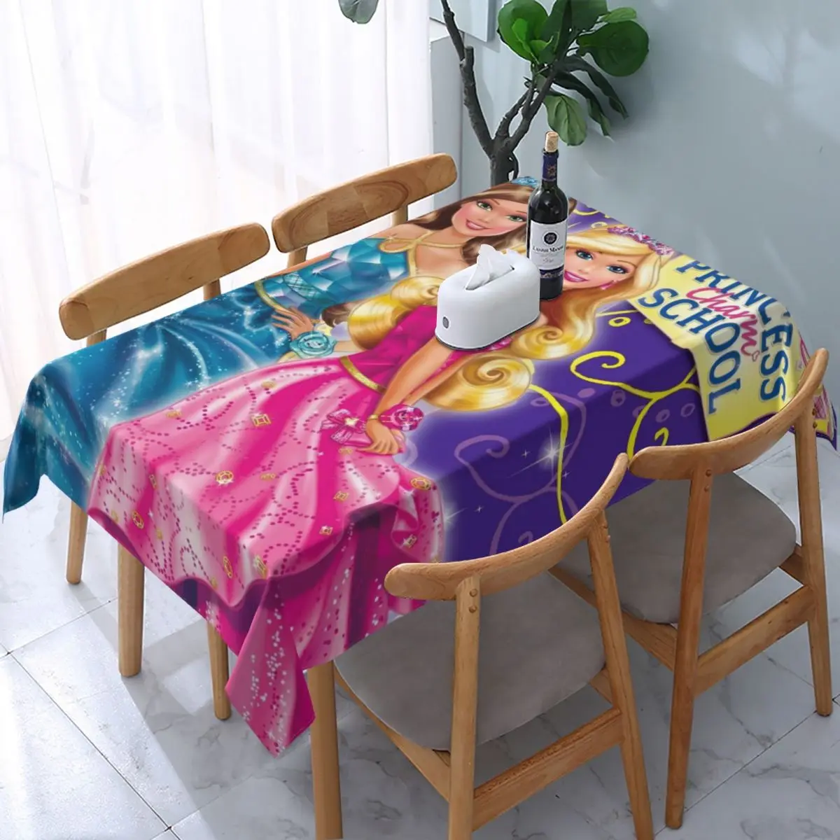 

Подвеска на заказ для Барби принцессы школьная Фантазийная Скатерть прямоугольная Водонепроницаемая скатерть с аниме фильмами скатерть для банкета