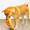 Plush Dog Toy Doughnut Pizza Shape Pet Squeaky Toys for Small Large Dogs Cleaning Teeth Puppy Chew Sound Toy Pet Supplies 2