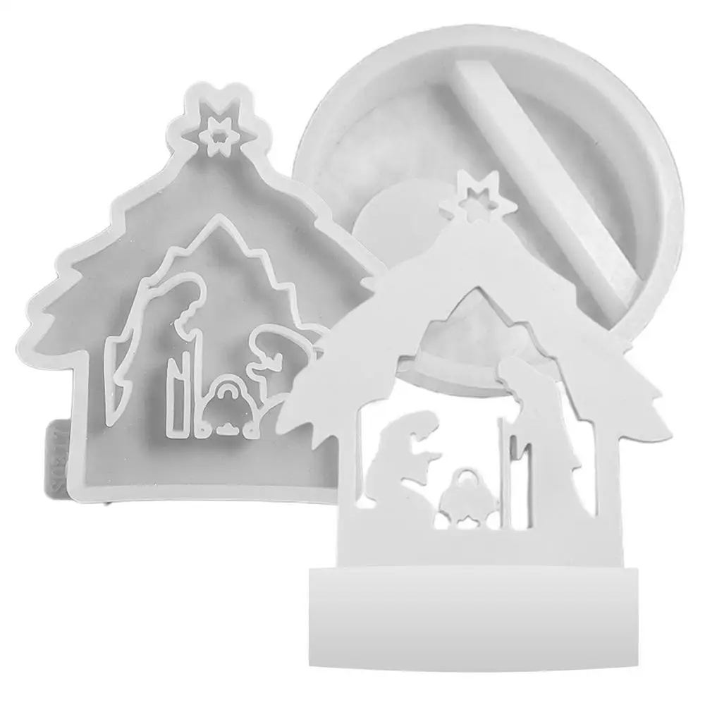 Silicone Molds Casting Molds Novel House Candle Mold Resin Handicraft Mold Reusable Epoxy Casting Molds Resin Making Molds For
