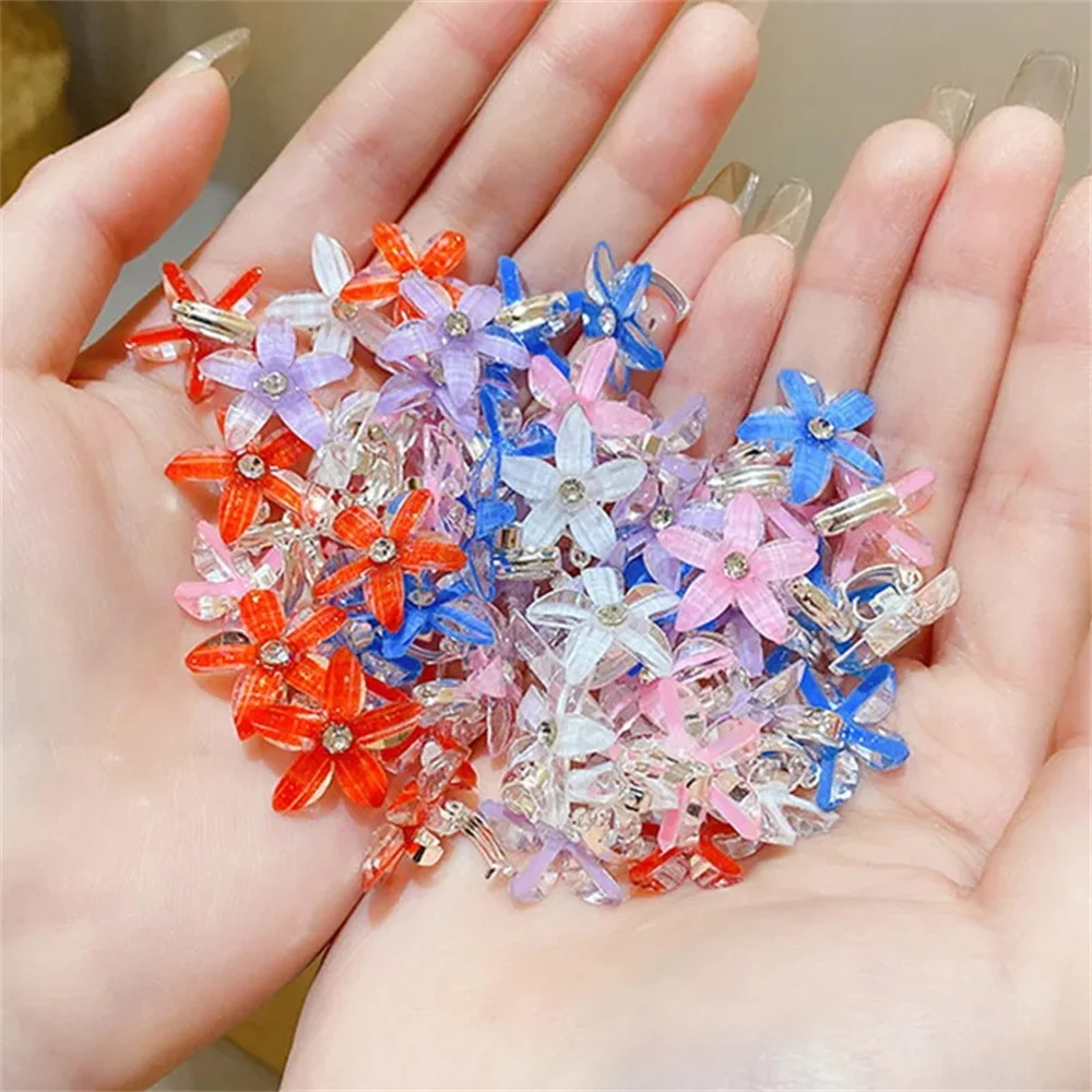 Hair clip New Kids Mini Hair Clips For Girls Hair Accessories Braided Hairpin Small Flower Sweet Women Fashion Decoration Barrettes
