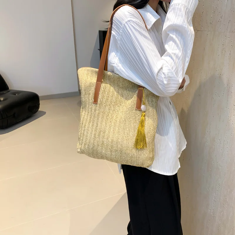 

Luxury Bag Women's Handbags Sale Woven Cheap Shoulder Strap Designer Bags Beach Big Women Y2k Tote Large Straw Everything