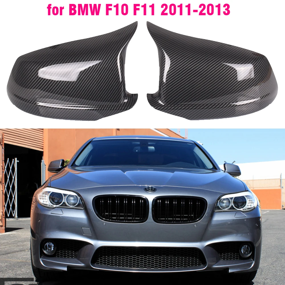 

For BMW 5 Series F10 F11 2010-2013 Car Rearview Mirror Cover Side Wing Protect Frame Covers Carbon Fiber Style Trim Shell