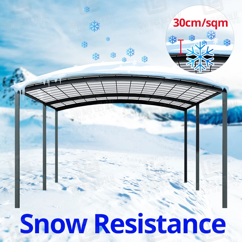 Goods made to order Outdoor waterproof carport arched pergola carport sun protection car shelter garage