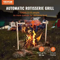 Electric BBQ Rotisserie Grill Kit, 90 lbs Capacity Heavy Duty Grilling Kit, Automatic 42W Motor and Height Adjustable Universal 2