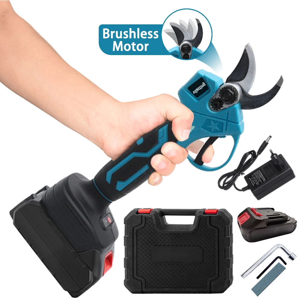 Pruning Shears Brushless Electric Pruning Shears Garden Tool Pruner Cordless Electric Garden Scissors Fruit Tree Compatible Makita 18V pruning shears