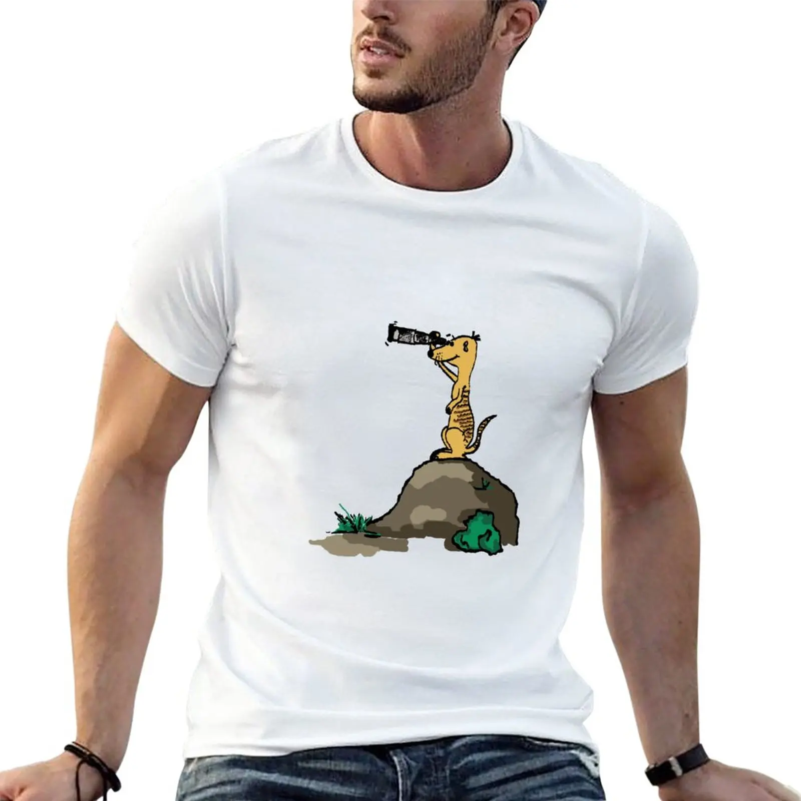 

New Erdmnnchen Comic T-Shirt t-shirts man korean fashion boys white t shirts mens funny t shirts