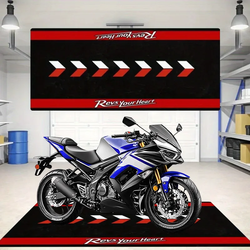 Racing Carpet VIKAMA Dirt-Resistant Anti-Slip Bedroom Bedside Blanket Motorcycle Parking Floor Mat Home Decoration