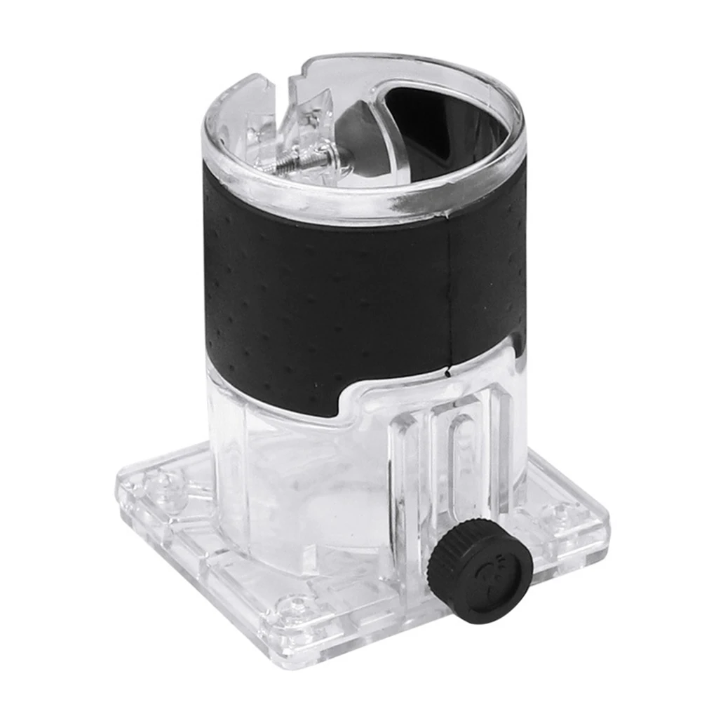 

Tool Router Base 95*83*106mm Accessories Plastic Protection Cover Replacement Transparent/Black Trimmer Router Base