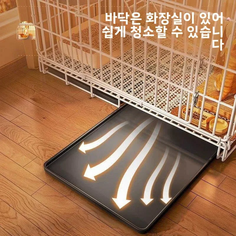 이중 레이어 고양이 케이지 초대형 넓은 공간 실내 고양이 둥지 화장실 일체형 새끼 고양이 특수 용도 가정용 애완용품 고양이 케이지