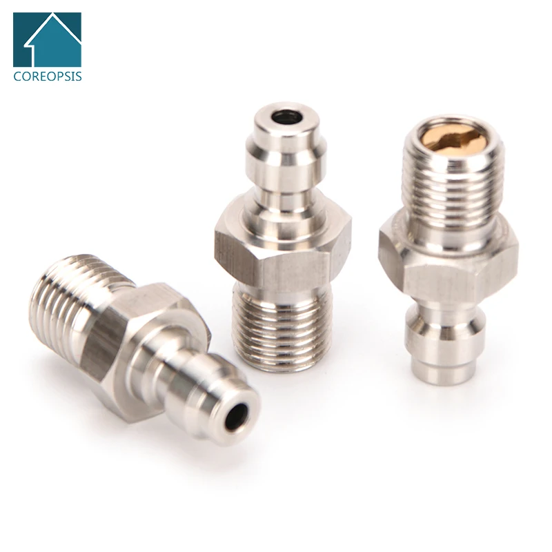 1/8NPT 1/8BSPP M10x1 Thread Quick Couplers 8MM Quick Connect Fittings quick connect fittings Refilling Adapter Air Pumps Parts & Accessories 3pcs/set