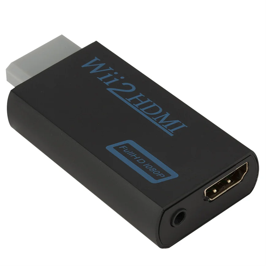 Полный HD 1080P Wii-HDMI-совместимый адаптер преобразователь 3,5 мм аудио для ПК HDTV монитора Wii2 в HDMI-совместимый конвертер адаптер