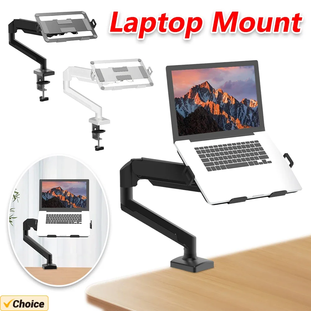 Laptop Arm Mount Fully Adjustable Laptop Desk Mount Holds 2-9kg Tray Stand Clamp-on Grommet Mounting Fits Up To 17.3 Inch
