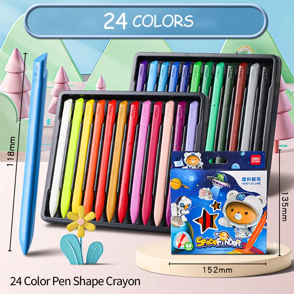 8 Colors, 16 Colors, 24 Colors, Crayons, Baby Brushes, Preschool Marker  Pen, Students' Art Graffiti, Oil Painting Stick, Non Dirty Hand Crayons Set  - Temu