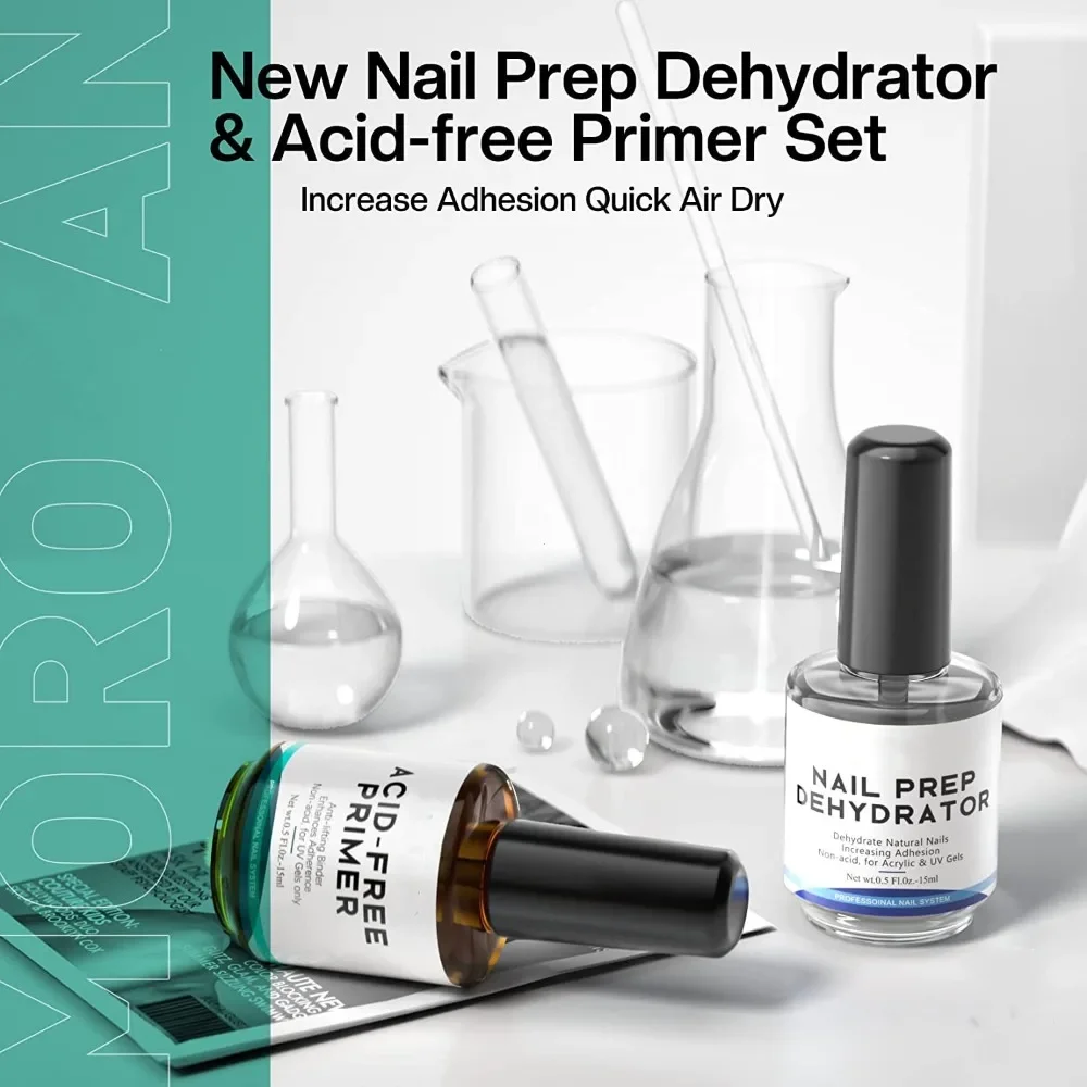 Natural Nail Dehydrator and Acid-Free Primer Nail Dehydrator for Acrylic and Gel Polish NailPrimer for U V Gel