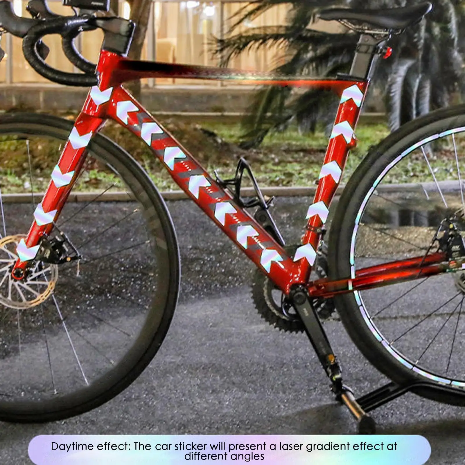 10PCS/Bag Bicycle Wheel Spokes Reflective Sticker Tube Strip Warning Light MTBs Cycling Reflective DIY Stickers