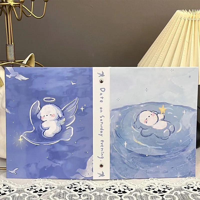 

Kawaii симпатичный блокнот полачко А5, брошюра для хранения, четырехлистная Роскошная сетка, Изысканный милый подарок для девочек, подарок для детей