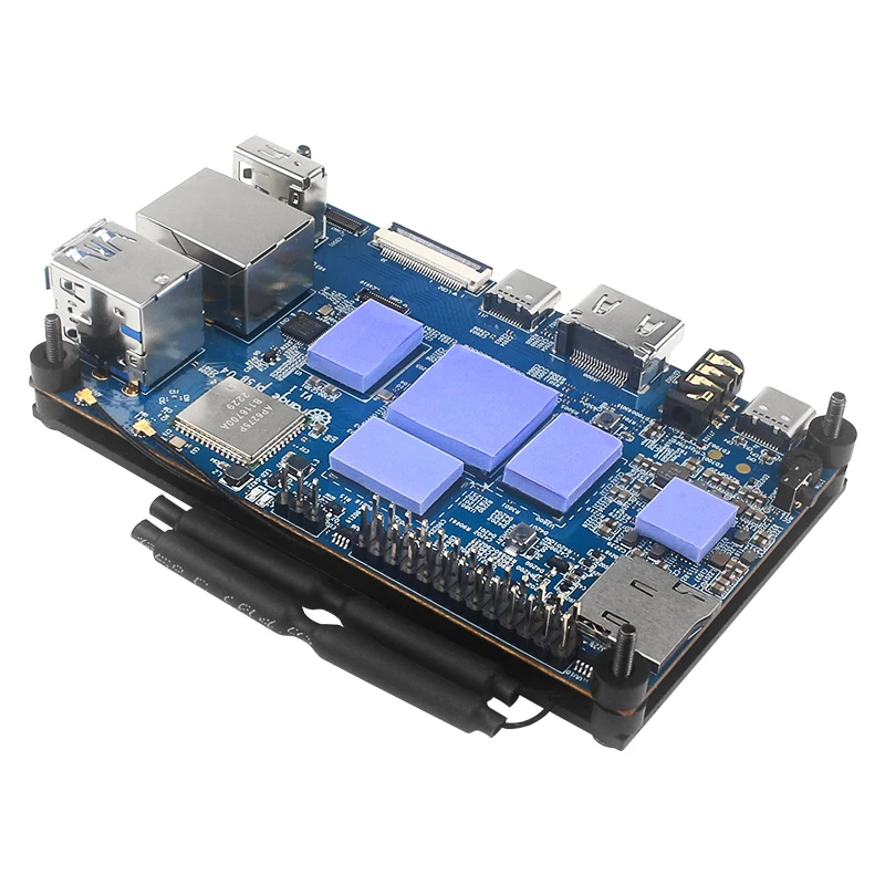 Orange Pi 5 Aluminum Alloy Case Active & Passive Metal Cooling Enclouse with Fan