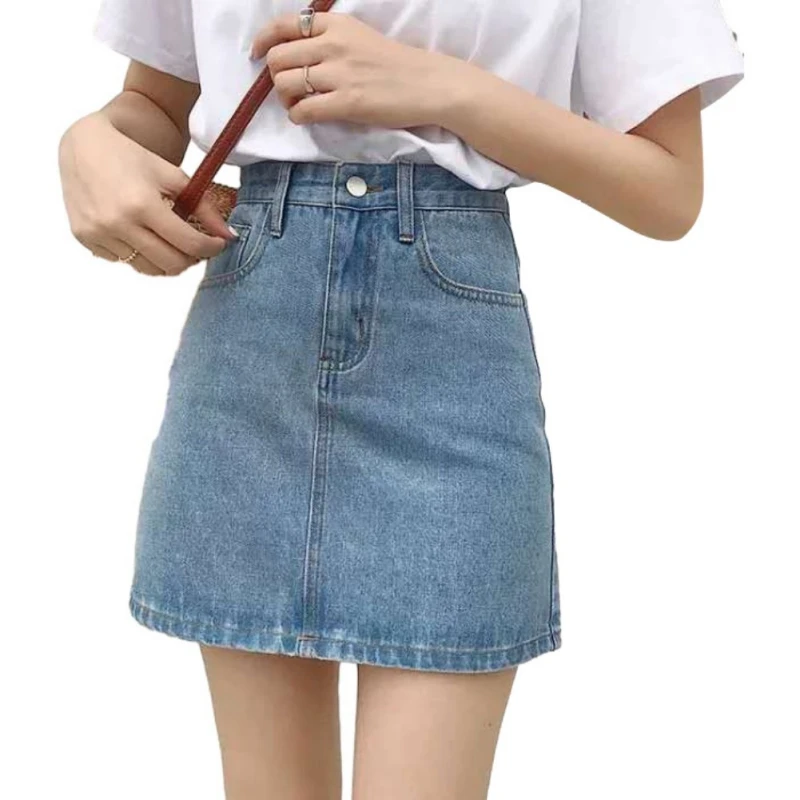 용수철 여름 여아용 데님 스커트, 다목적 하이 웨이스트 짧은 스커트, 카우보이 스커트,  소녀 복장