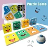 Kids Face Change Cube Game Montessori Expression Puzzle Building Blocks Toys Early Learning Educational Match Toy for Children 1