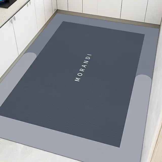 Full kitchen floor mat waterproof, oil-proof, dirt-resistant and non-slip mat, foot pad leave-in pvc simple large-area carpet - Image 5