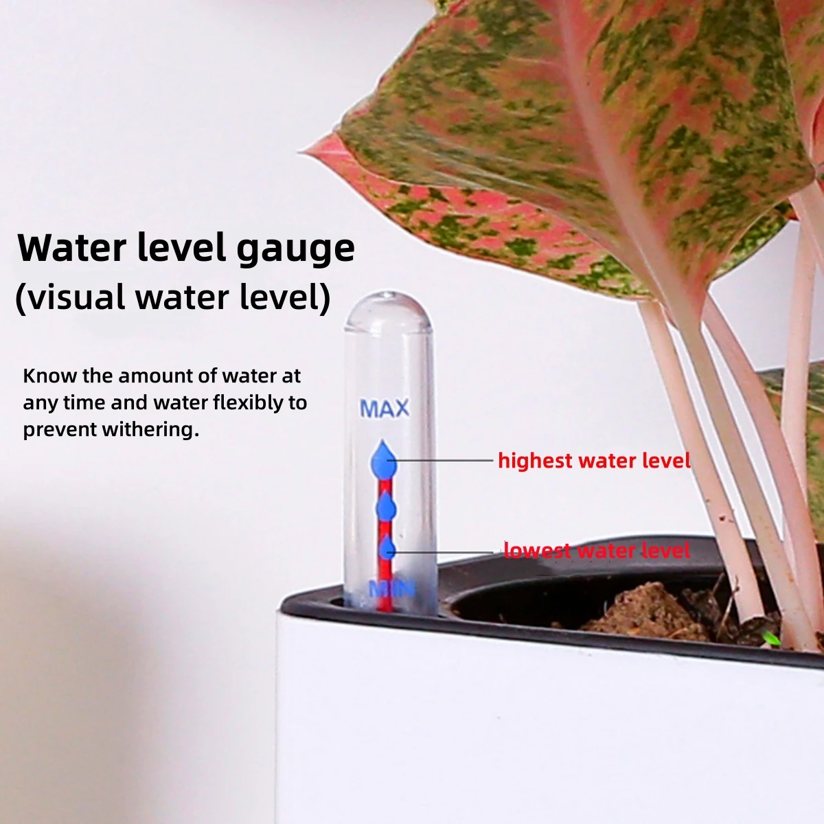 Indoor Plants Water Level Indicator Hydroponic Plant Meter Buoy Water Shortage Reminder Display Plug Potted Moisture Gauge Tools 4