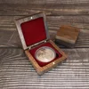 Commemorative Coin Box Medal Medal Gift Packaging Wooden Box Clamshell Storage Gift Medal Coins Antique Wooden Box 1