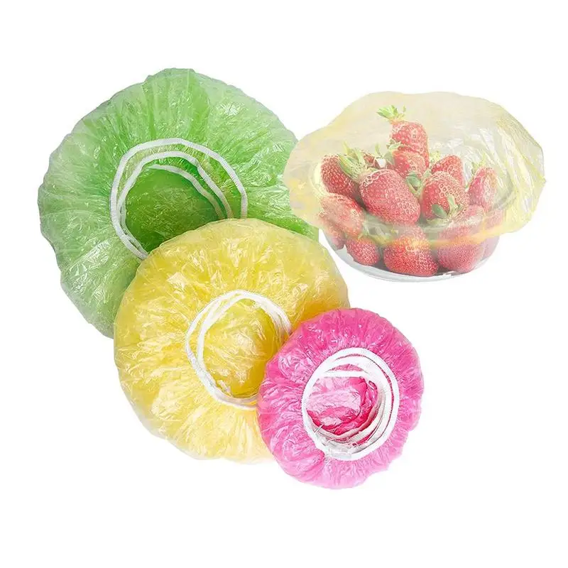 

Food Sealing Bags Covers Sealing Bowl Lids With Elastic Food Covers Stretch Dust-Proof Reusable Kitchen Supplies 90 PCS For