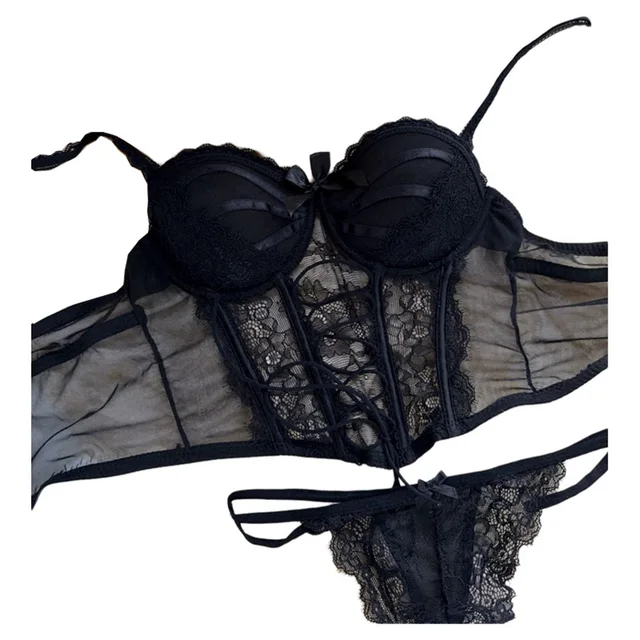 Japon Sexy ensemble de Lingerie Lolita Kawaii rose blanc à lacets adulte Cosplay femmes soutien-gorge ensemble de sous-vêtements fille vêtements de nuit 1