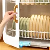 Modern Kitchen Cabinet Countertop Small Storage Cabinets Cupboard Dish and Chopsticks Storage Rack Home Drain Bowl Storage Rack 5