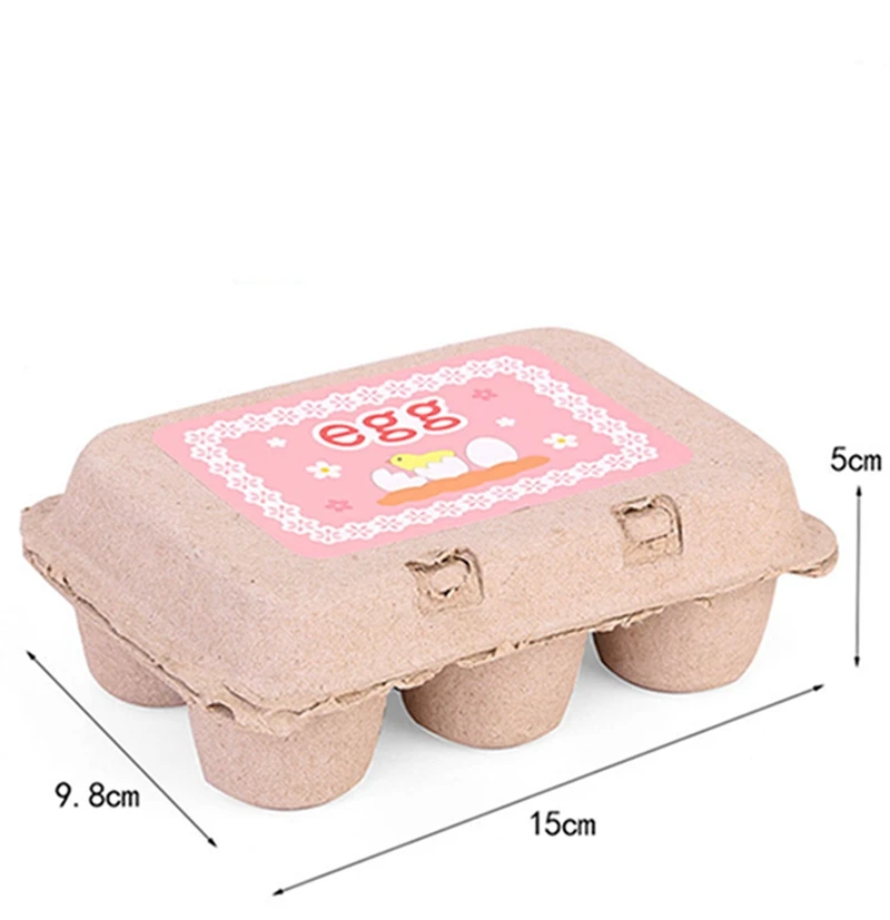6pcs Simulation Wooden Eggs Toys Set Kids Pretend Play Wood Food Eggs Yolk Kitchen Food Children Kid Education Montessori Toys 6
