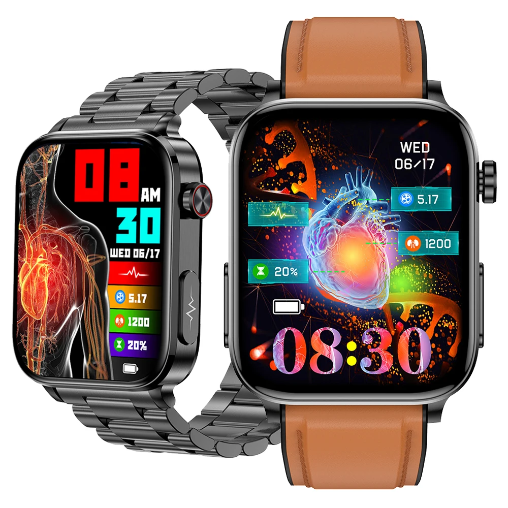 

Bluetooth Call Smart Watch Men Blood Sugar Blood Lipid Uric Acid Sleep Monitoring ECG+PPG Health Smartwatch For Android IOS