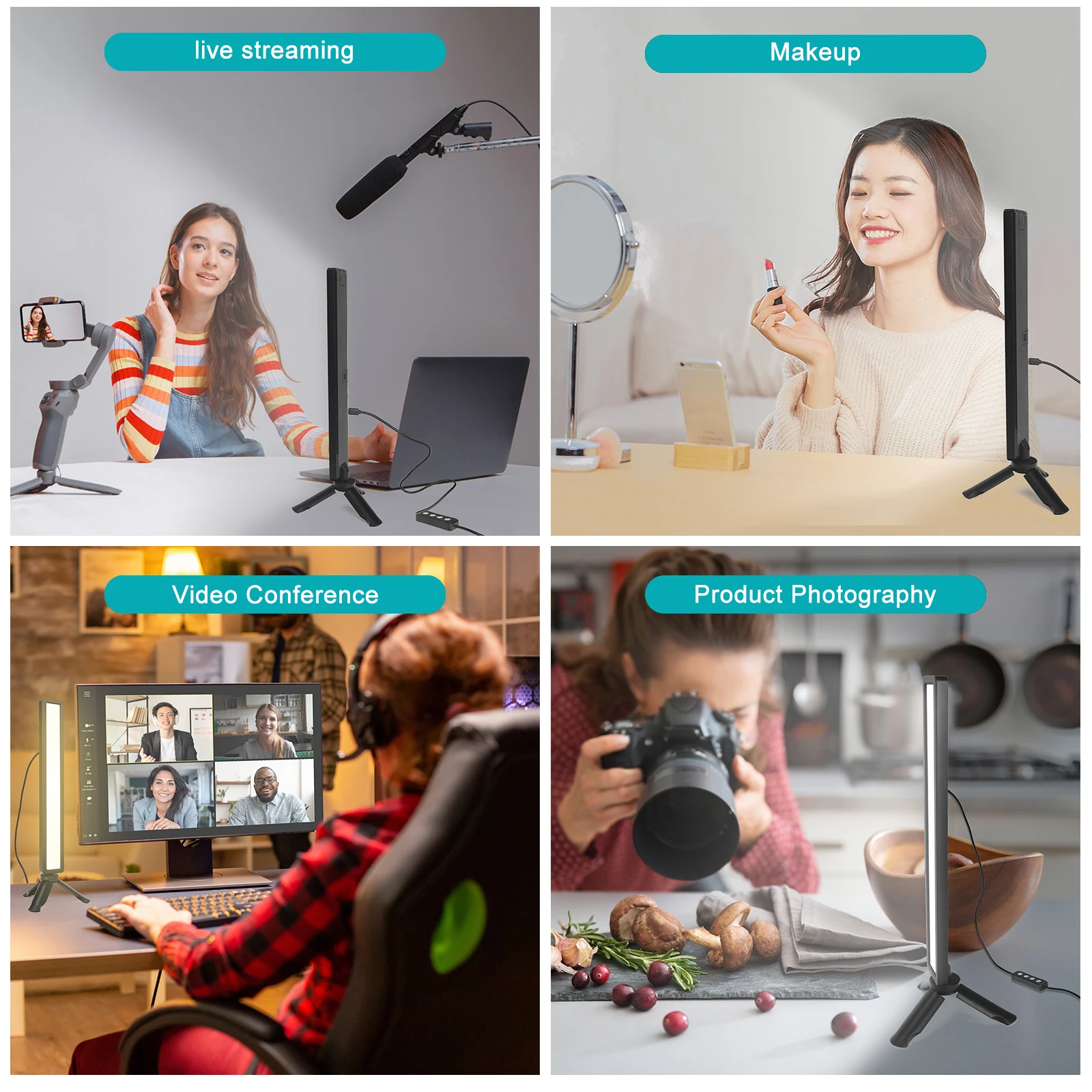 Video Conference Lighting Setup Lamp For Webcam Easy Setup Video