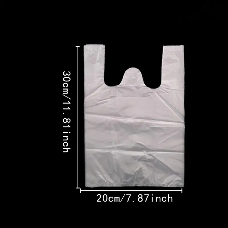 100 Stück transparente Taschen, Einkaufstaschen, Plastiktüten für den Supermarkt – Detail 2