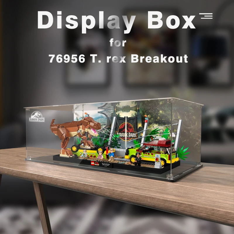 Acrylic Display Box For Lego 76956 T. Rex Breakout Dustproof Clear