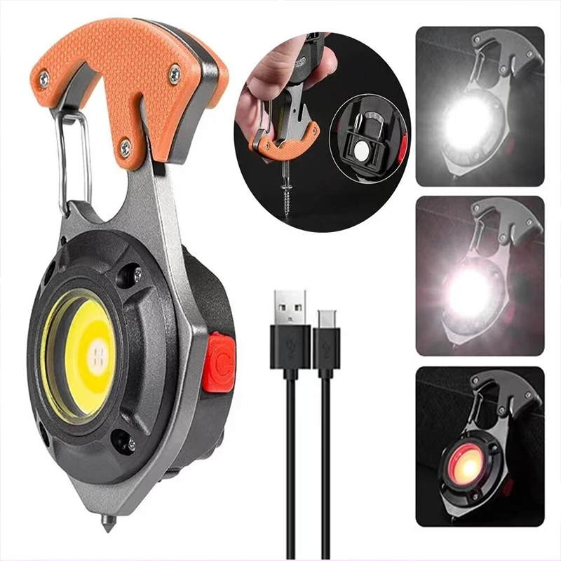 Rechargeable High Lumen Flashlight Keychain for Camping and Emergencies